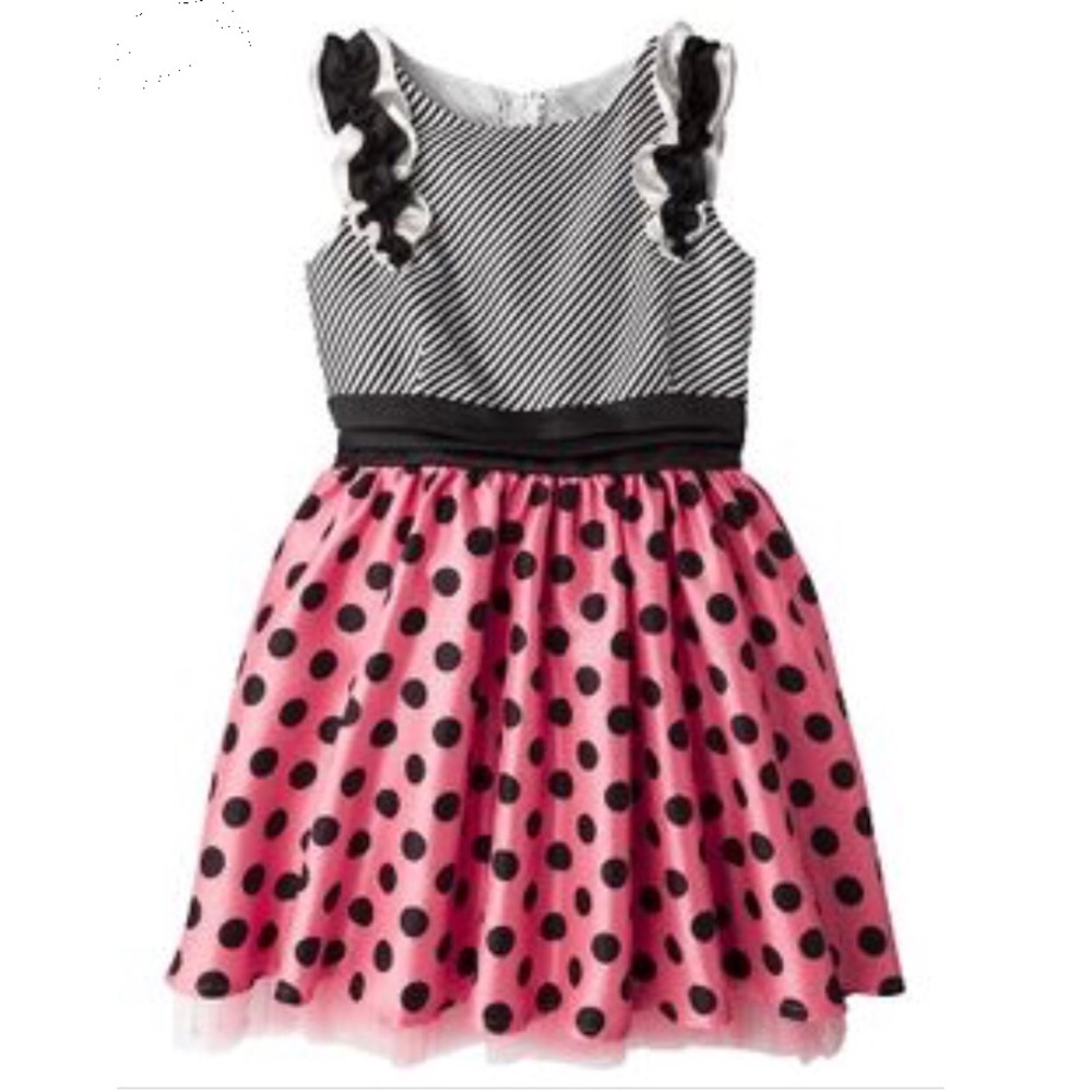 Harajuku mini Taffeta polkadot striped dress 7/8